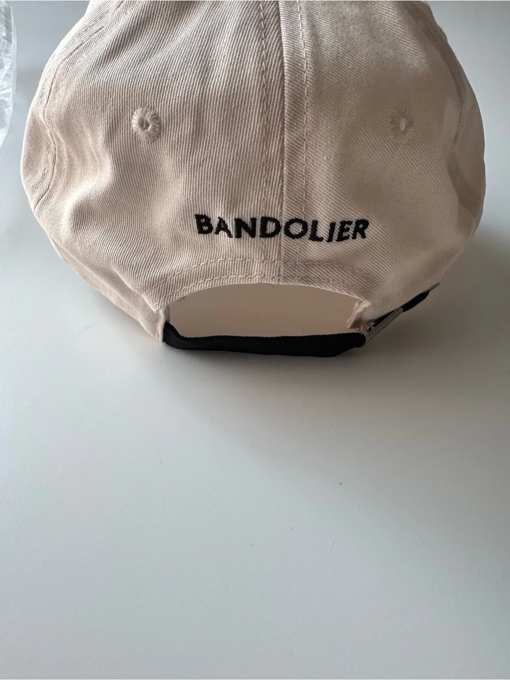Bandolier Made to Move Baseball Cap Beige Black Embroidered Adjustable Hat